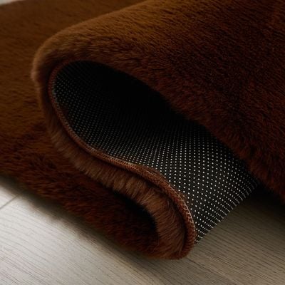 Sable Plush Horizon Faux Rabbit Fur Cpc-25 160X230 Plain 1000Gsm-Brown