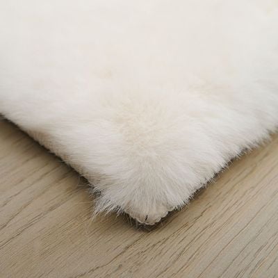 Sable Plush Horizon Faux Rabbit Fur Cpc-25 160X230 Plain 1000Gsm-White