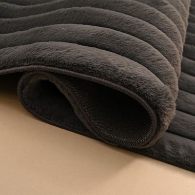 Vertica Linear Faux Rabbit Fur Cpc-25 160X230 Line 650Gsm-Dark Grey