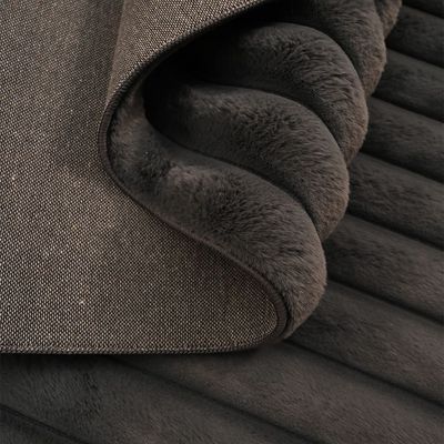 Vertica Linear Faux Rabbit Fur Cpc-25 160X230 Line 650Gsm-Dark Grey