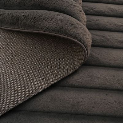 Vertica Linear Faux Rabbit Fur Cpc-25 160X230 Line 650Gsm-Dark Grey