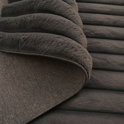 Vertica Linear Faux Rabbit Fur Cpc-25 200X300 Line 650Gsm-Dark Grey