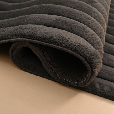 Vertica Linear Faux Rabbit Fur Cpc-25 200X300 Line 650Gsm-Dark Grey