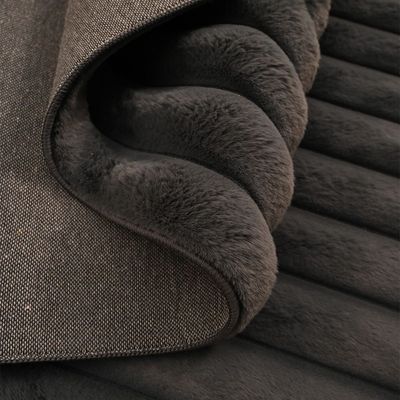 Vertica Linear Faux Rabbit Fur Cpc-25 200X300 Line 650Gsm-Dark Grey