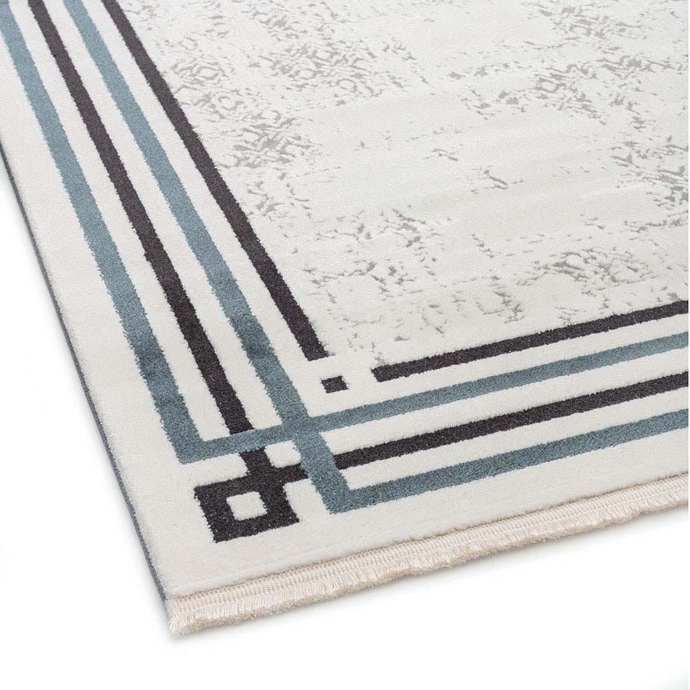 Rugs Simge 240X340 White / Blue