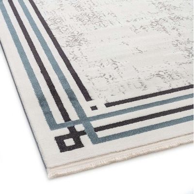 Rugs Simge 288X400 White / Blue