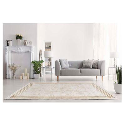 Rugs Simge 288X400 White / Yellow