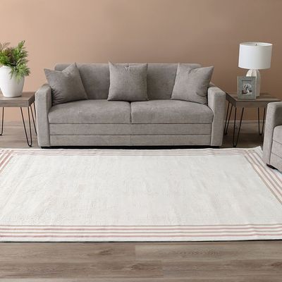 Rugs Simge 288X400 White / Pink