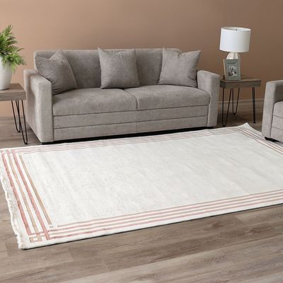 Rugs Simge 288X400 White / Pink