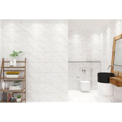 Indian Milano Statuario Light Ceramic Tile Collection - 10