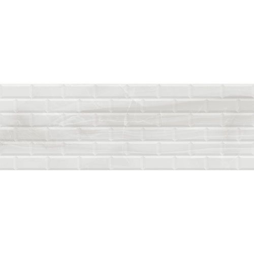 Indian Milano Ceramic Wall Tile (10) 62026 White Onyx Highlighter-1 Glossy 30X90Cm (4 Nos/Ctn,1.08Sqm)