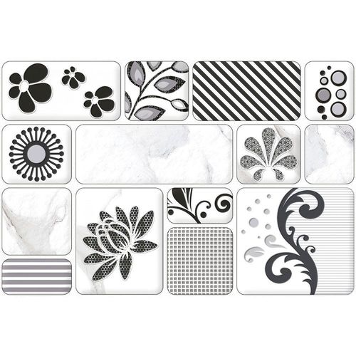 Indian Milano Ceramic Wall Tile (10) 19000 Highlighter-1 Matt 30X45Cm (6 Nos/Ctn,0.81Sqm)