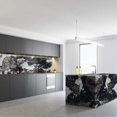 Indian Milano Porcelain Kitchen Stone (19) Livanto Orsino Polish 80X240X1.5Cm (1 Nos/Ctn,1.92 Sqm)