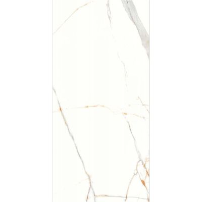 Indian Milano Porcelain Floor Tile  (21) Golden Statuario Glossy 60X120Cm (2 Nos/Ctn,1.44Sqm)