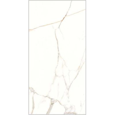 Indian Milano Porcelain Floor Tile  (21) Golden Statuario Glossy 60X120Cm (2 Nos/Ctn,1.44Sqm)