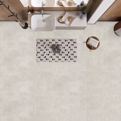 Indian Milano Porcelain Floor Tile (21) Aldo White Matt 60X60Cm (4 Nos/Ctn,1.44Sqm)