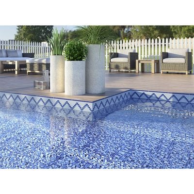 Spain Ecoceramic Swimming Pool Tile Eco Dc Mykonos Cielo 33.3X33.3Cm (12 Nos/Ctn,1.33Sqm)