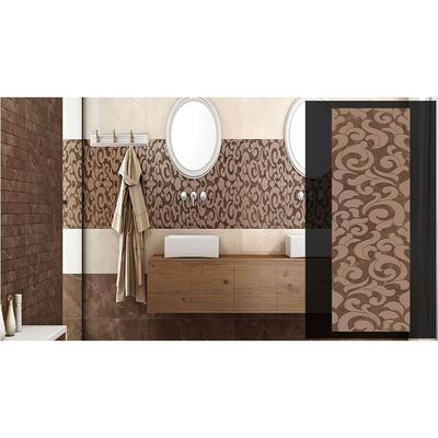 Indian Milano Ceramic Wall Tile (48) Opel Choco Decor 02 30X90Cm (4 Nos/Ctn,1.08Sqm)