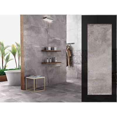 Indian Milano Ceramic Wall Tile (48) Atomic Grey Glossy 30X90Cm (4 Nos/Ctn,1.08Sqm)