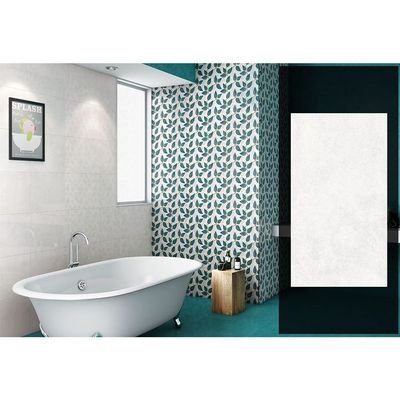 Milano Indian Ceramic Wall Tile (48) Parker Bianco Glossy 30X45 Cm (6Pcs,0.81Sqm/Ctn)
