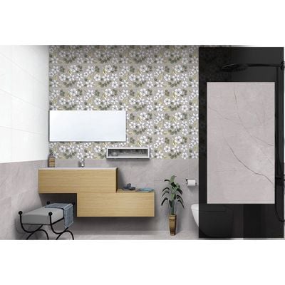 Milano Indian Ceramic Wall Tile (48) Nirvana Smoke Glossy 30X45 Cm (6Pcs,0.81Sqm/Ctn)