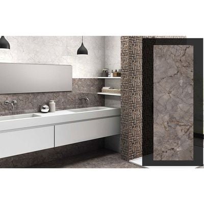 Indian Milano Ceramic Wall Tile (48) Eros Grey 30X90Cm (4 Nos/Ctn,1.08Sqm)