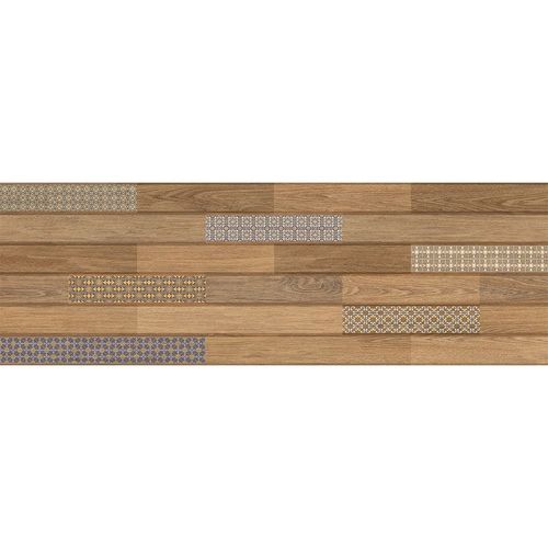 Indian Milano Ceramic Wall Tile (48) Timber Gold Decor 30X90Cm (4 Nos/Ctn,1.08Sqm)