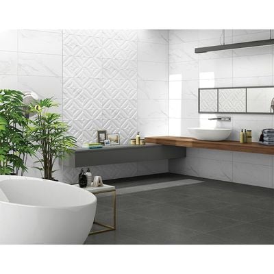 Indian Milano Ceramic Floor Tile (48) Adranos Bianco F Matt 30X30Cm (9 Nos/Ctn,0.81Sqm)