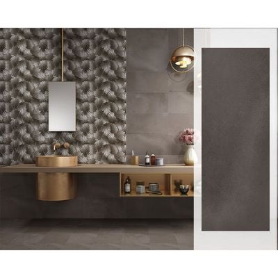 Indian Milano Ceramic Wall Tile (48) Brilliant Carbon Glossy 30X60Cm (5 Nos/Ctn,0.90Sqm)