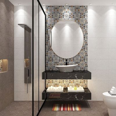 Indian Ceramic Wall Tile (48) Dover Bianco Glossy 30X60(5Pcs,0.90 Sqm/Ctn)