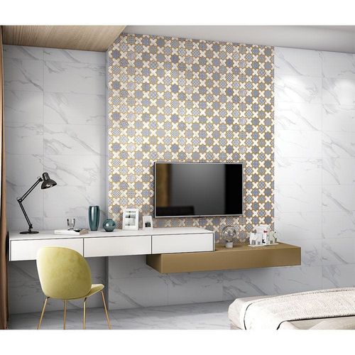 Indian Milano Ceramic Wall Tile (48) Lagoon Bianco Matt 30X60Cm (5 Nos/Ctn,0.90Sqm)
