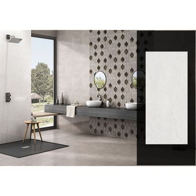 Indian Milano Ceramic Wall Tile (48) Paros Bianco Glossy 30X60Cm (5 Nos/Ctn,0.90Sqm)