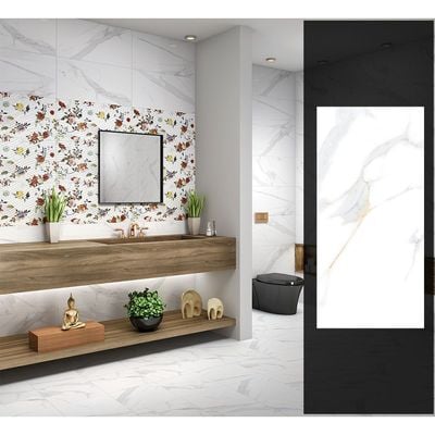 Indian Milano Ceramic Wall Tile (48) Sivec Bianco Satuario Super White 30X60Cm (5 Nos/Ctn,0.90Sqm)