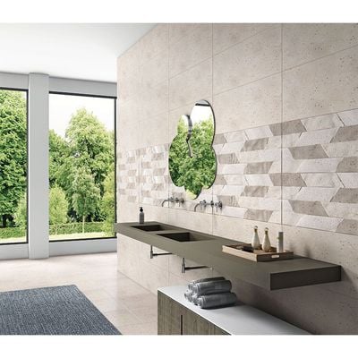 Indian Milano Terrazzo Crema Ceramic Tile Collection - 48