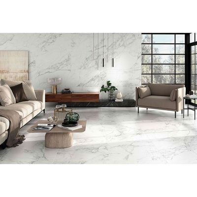 B2C Spain Stn Porcelain Floor Tile Stn Sabine White Satin Matt 59.5X120Cm (2 Nos/Ctn,1.428Sqm)