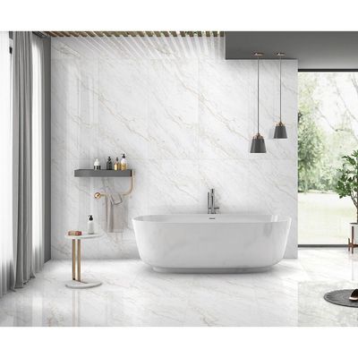 Indian Milano Porcelain Islab (56) Taj White Glossy 80X160Cm (2 Nos/Ctn,2.56Sqm)