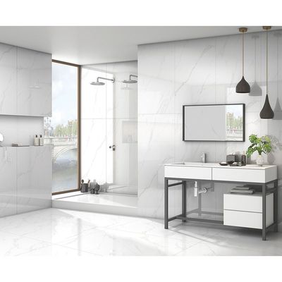 Indian Milano Porcelain Islab (56) Marbita White Glossy 80X160Cm (2 Nos/Ctn,2.56Sqm)