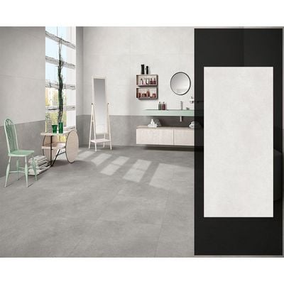 Indian Milano Porcelain Floor Tile (58) Netro Blanco Matt 60X120Cm (2 Nos/Ctn,1.44Sqm)