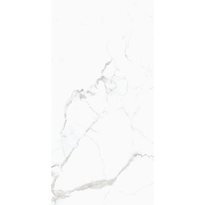 Indian Milano Porcelain Floor Tile (58) Marshy White Glossy 60X120Cm (2 Nos/Ctn,1.44Sqm) B2C