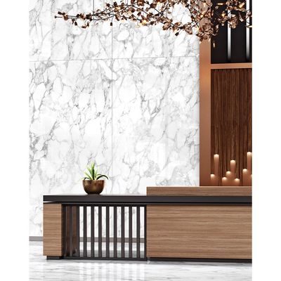 Indian Milano Porcelain Islab (60) Arbesco White High Glossy 120X278Cm 6Mm (1 Nos/Ctn,3.336Sqm)