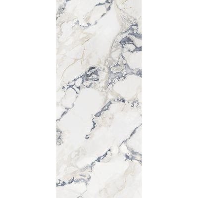 Indian Milano Porcelain Islab (60) Arbetto Snow High Glossy 120X278Cm 6Mm (1 Nos/Ctn,3.336Sqm)