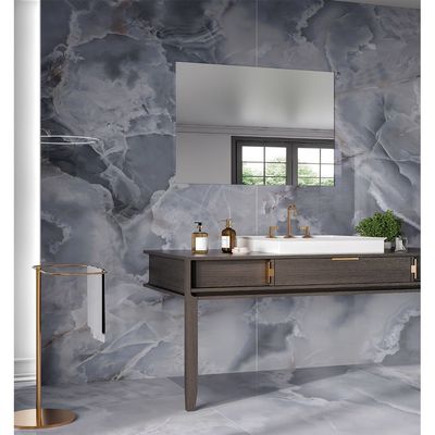 Indian Milano Porcelain Islab (60) Onia Monsoon High Glossy 120X278Cm 6Mm (1 Nos/Ctn,3.336Sqm)