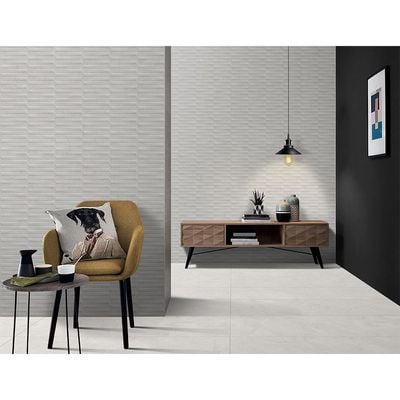 Indian Milano Porcelain Floor Tile (65) Specta Bianco Matt 60X60Cm (4 Nos/Ctn,1.44Sqm)