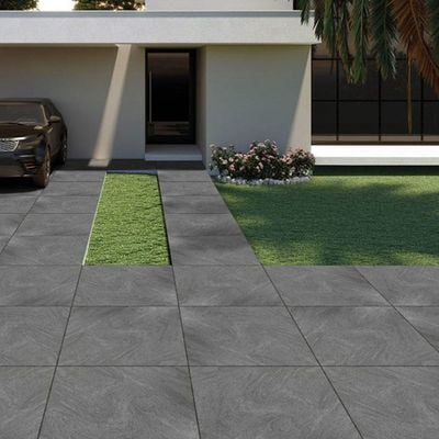 Indian Milano Outdoor Floor Tiles (82) Aster Nero Rokedge Rustic Matt 60X60X16Mm (2 Nos/Ctn,0.72Sqm)