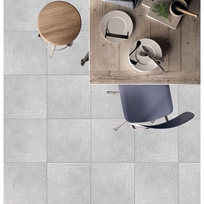 Indian Milano Outdoor Floor Tiles (82) Cramex Bianco Rokedge Rustic Matt 60X60X16Mm (2 Nos/Ctn,0.72Sqm)