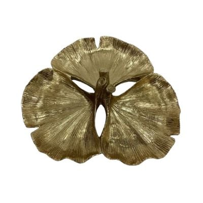 Savanna Leaf Tray Gold 24X24X8.5Cm 