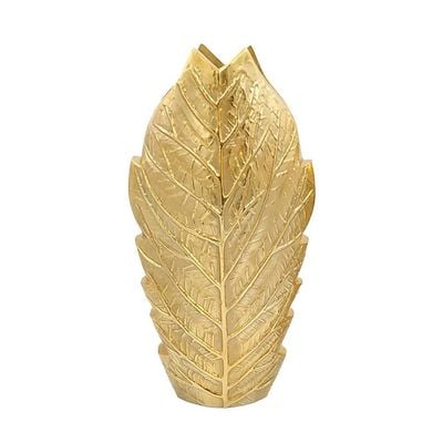 Decimus Leaf Texture Vase Large Gold 21X12X40 CM VDAL-50