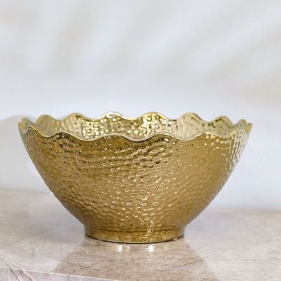 Liana Bowl Gold 26.5X26.5X12.5Cm