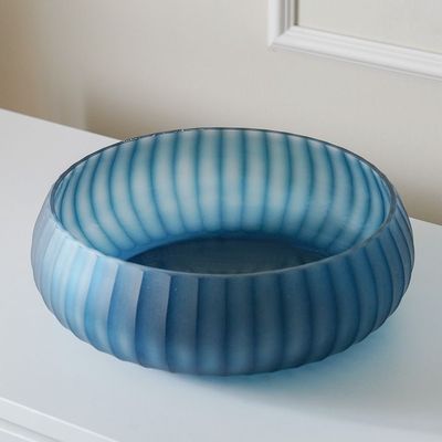Percy Glass Bowl Blue 30.5x30.5x9.5CM 