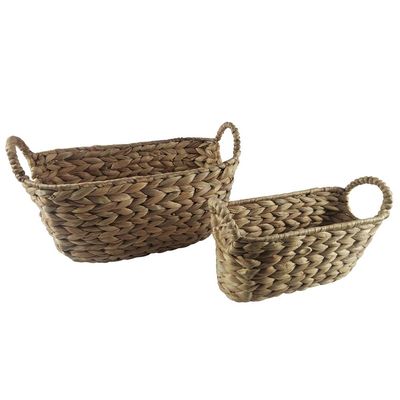 Boheme Set Of 2 Rattan Basket L:38.5X19X18Cm  S:30.5X11X14Cm